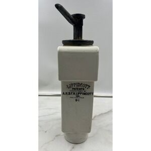 Antique Lippincott Ceramic Soda Fountain Syrup Pump Chocolate B-1 Philadelphia